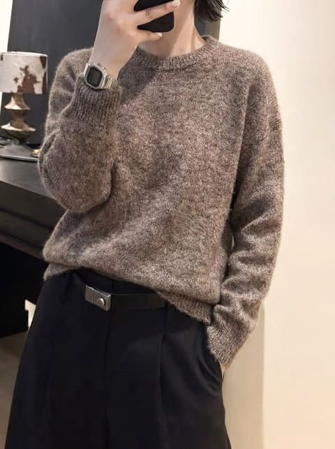 货号2626803 花纱羊绒羊毛拉毛圆领 第 7 张