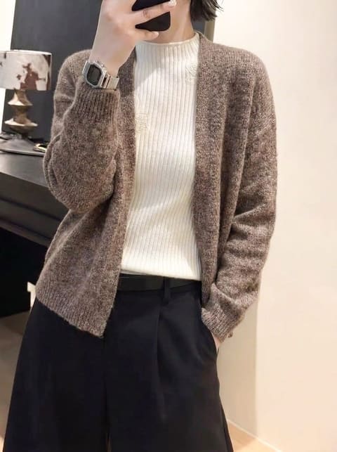 货号2626807 花纱羊绒羊毛拉毛开衫 第 5 张