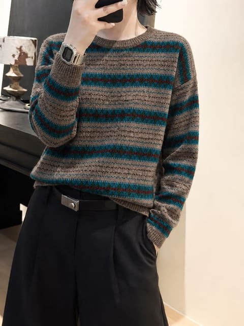 货号2626608 牦牛绒拼色圆领 第 5 张