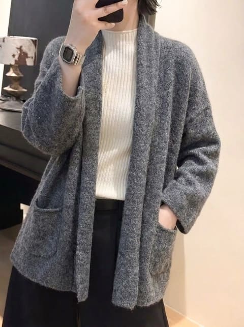 货号2626806 花纱羊绒羊毛拉毛大开衫 第 4 张