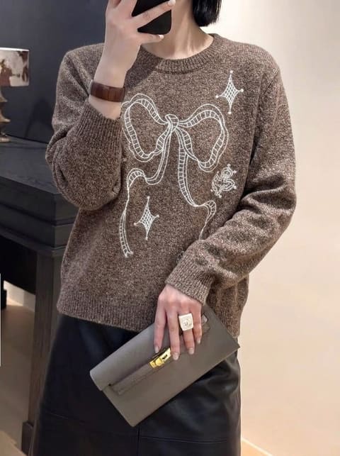 货号2626320 羊毛圆领蝴蝶结长袖 第 7 张