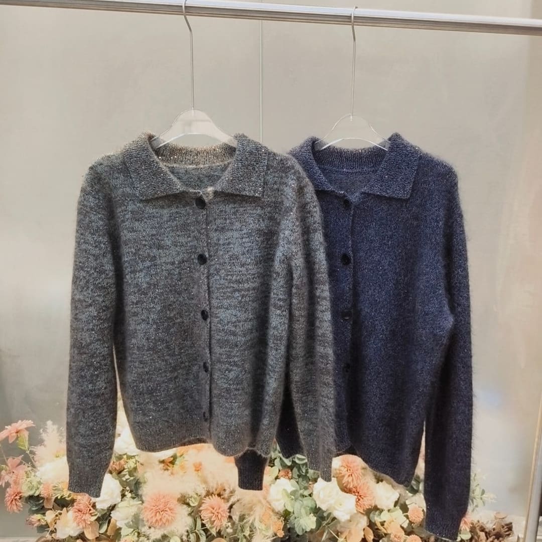 货号2626813 花纱羊绒珠片拉毛开衫_嘉兴明臻禧服饰有限公司