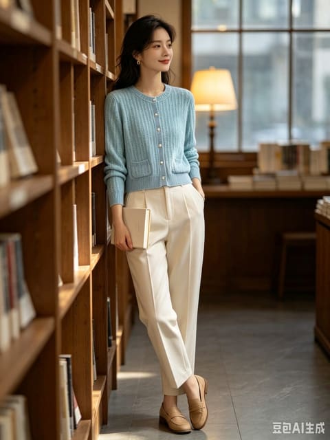 31096 丝羊绒珠片圆领开衫 M L XL 第 4 张