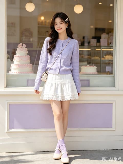 32605 羊驼绒圆领肌理开衫 M L XL 第 5 张