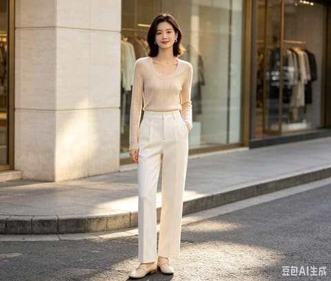 071009 18针60支可机洗岛精U领精纺羊毛衫 第 2 张