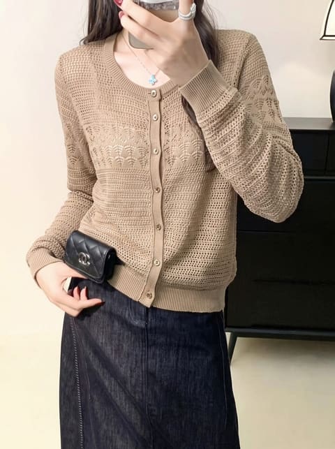 货号66737 云丝纸纱长袖开衫 第 6 张