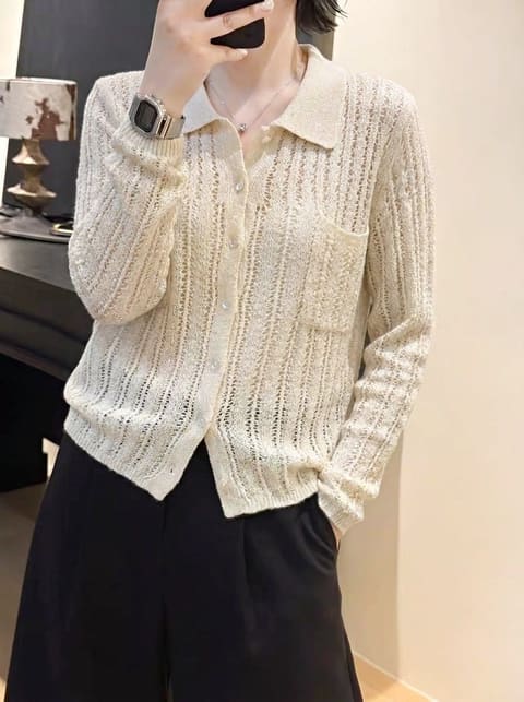 货号66739 臻麻和纸长袖开衫 第 3 张