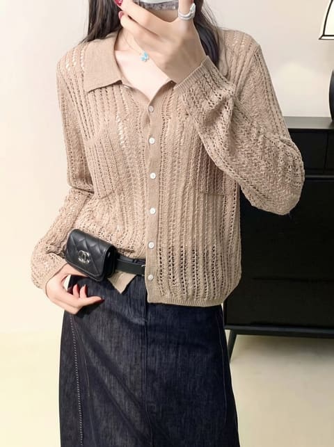 货号66739 臻麻和纸长袖开衫 第 7 张