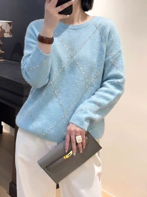 货号2626209 蓓婴绒圆领长袖菱格 第 5 张