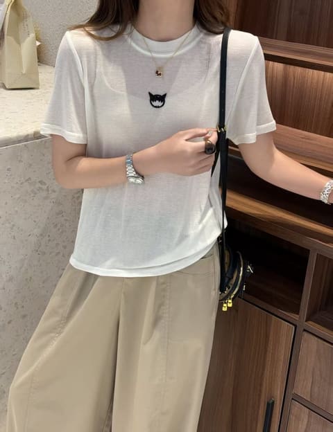 9381猫头圆领短袖 第 9 张