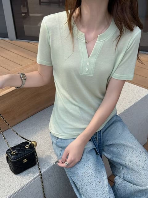 9507小v半开衫钉扣款 第 7 张