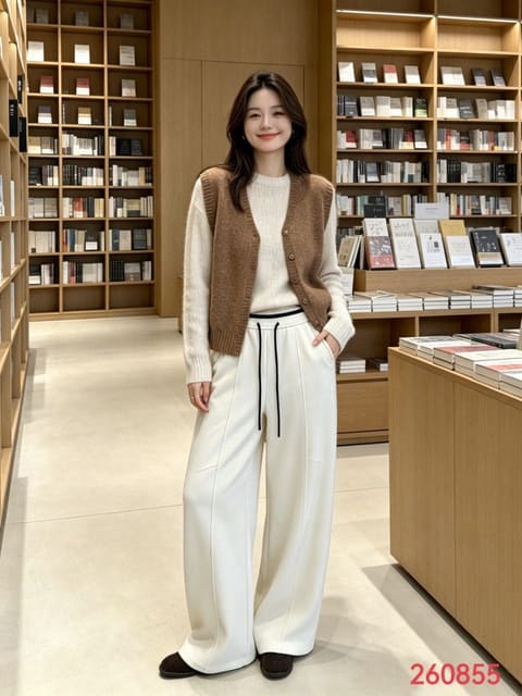 260855蚕丝羊毛阔腿女裤 第 7 张