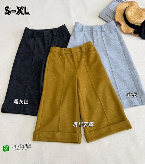 260859羊毛金丝阔腿女裤 第 10 张